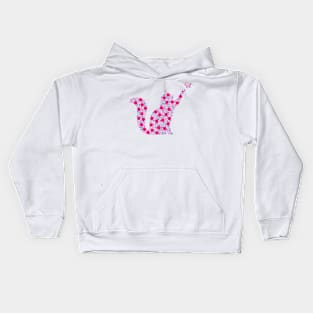 Aboriginal cat and butterfly art pink Kids Hoodie